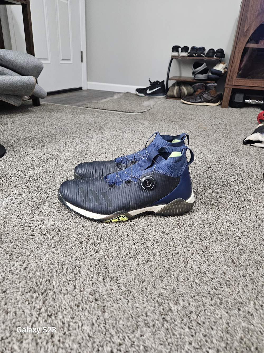 Adidas Boost BOA Men’s Size 12.5 Navy Blue High Top Athletic Shoes Sneakers